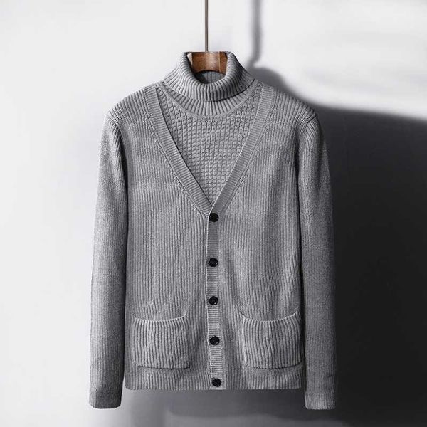 men's sweaters autumn and winter youth leisure hedging long-sleeved high-neck fake two-piece loose sweater warm, White;black
men's sweaters autumn and winter youth leisure hedging long-sleeved high-neck fake two-piece loose sweater warm, White;black