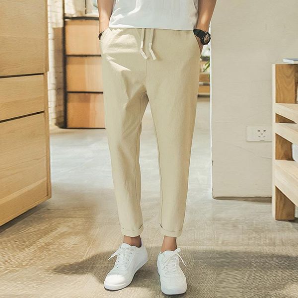 linen pants 2020 summer men's casual autumn linen pants elastic waist large size breathable ankle-length youth men's feet, Black
linen pants 2020 summer men's casual autumn linen pants elastic waist large size breathable ankle-length youth men's feet, Black