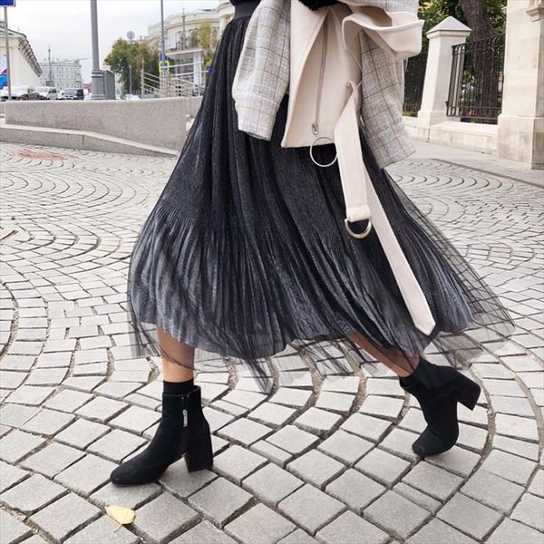 mishow female skirts autumn winter new high waist korean style pleated solid womens mid calf skirt ladies mx18d1707, Black
mishow female skirts autumn winter new high waist korean style pleated solid womens mid calf skirt ladies mx18d1707, Black