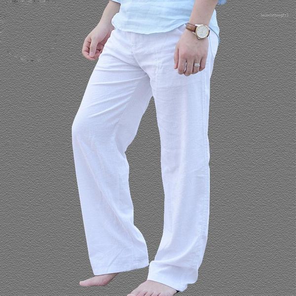men's pants men's summer casual natural cotton linen trousers white elastic waist straight pants1, Black
men's pants men's summer casual natural cotton linen trousers white elastic waist straight pants1, Black