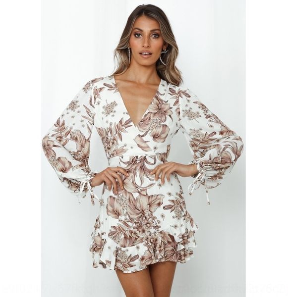 tku6s 2020 dress new women's ruffle open back long printed dress sleeve for women i3unq, Black;gray
tku6s 2020 dress new women's ruffle open back long printed dress sleeve for women i3unq, Black;gray