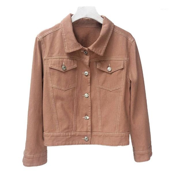 2019 autumn spring candy color women jacket denim coats fashion fall jacket outerwear slim ladies short red pink jeans coat1, Black;brown
2019 autumn spring candy color women jacket denim coats fashion fall jacket outerwear slim ladies short red pink jeans coat1, Black;brown