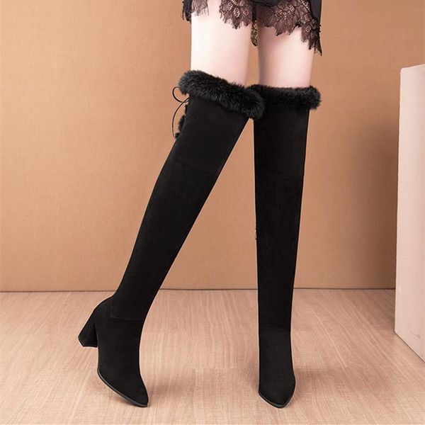 black over the knee boots high heels women shoes 2020 fur long boots winter warm suede thigh high heels botas altas mujer
black over the knee boots high heels women shoes 2020 fur long boots winter warm suede thigh high heels botas altas mujer