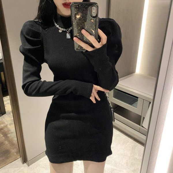mozuleva slim bodycon dress for women half turtleneck knit black mini woman dresses chic elegant robe puff sleeve vestidos, Black;gray
mozuleva slim bodycon dress for women half turtleneck knit black mini woman dresses chic elegant robe puff sleeve vestidos, Black;gray