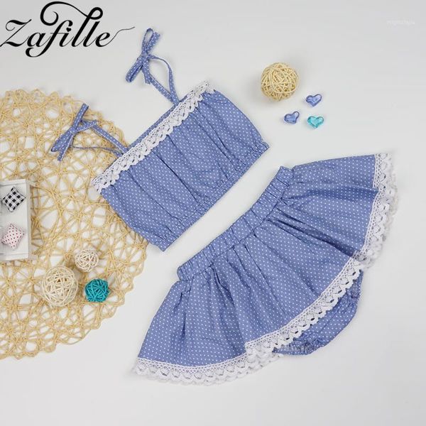 zafille baby girl suits summer blue bandage dot printed boob tube romper skirt outfits baby girl clothes sets girls clothing1, White 
zafille baby girl suits summer blue bandage dot printed boob tube romper skirt outfits baby girl clothes sets girls clothing1, White