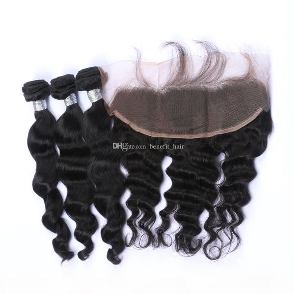 brazilian virgin loose curly hair extensions with frontal closure natural color loose deep wave hair 3bundles with lace frontal 13x4, Black
brazilian virgin loose curly hair extensions with frontal closure natural color loose deep wave hair 3bundles with lace frontal 13x4, Black