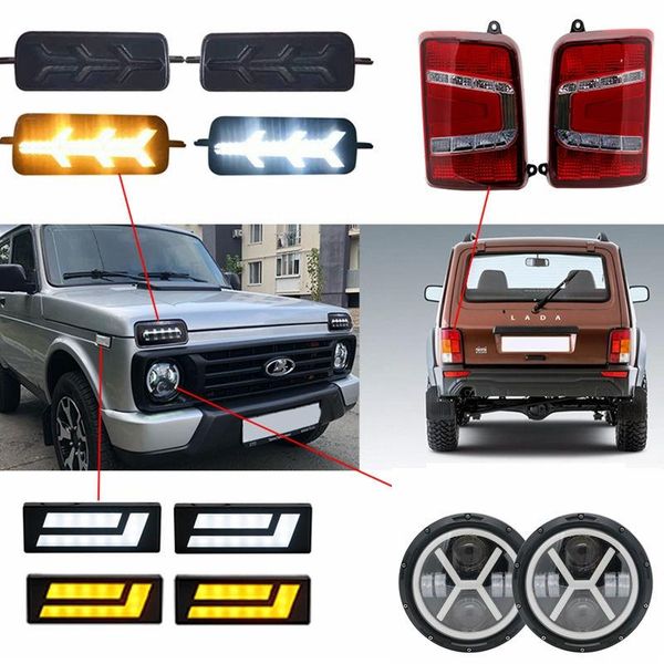 2x автомобиль вводя в моду 7inch led фара боковые габаритные огни задние фонари для lada niva 4x4 1995 - 2020 дневные ходовые огни с реле
2x автомобиль вводя в моду 7inch led фара боковые габаритные огни задние фонари для lada niva 4x4 1995 - 2020 дневные ходовые огни с реле