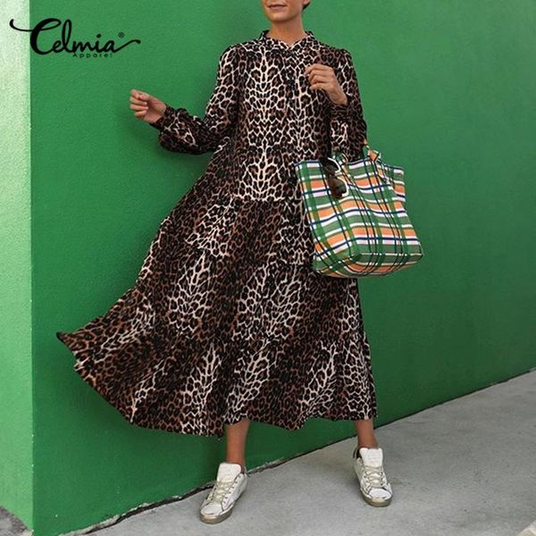 5xl celmia women leopard print dress 2021 autumn long sleeve loose midi dresses vintage holiday vestidos casual robe plus size, Black;gray
5xl celmia women leopard print dress 2021 autumn long sleeve loose midi dresses vintage holiday vestidos casual robe plus size, Black;gray