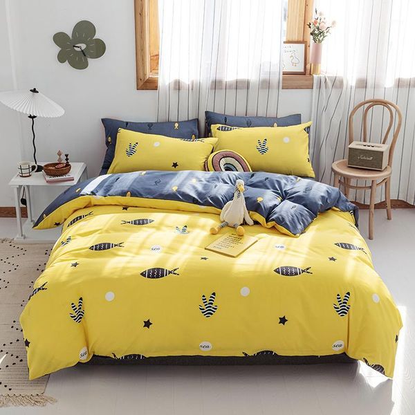 new diagonal printing happy fish cartoon bedding set children sheet, pillowcase & duvet cover sets yellow 4 pcs bedsets cute t581
new diagonal printing happy fish cartoon bedding set children sheet, pillowcase & duvet cover sets yellow 4 pcs bedsets cute t581