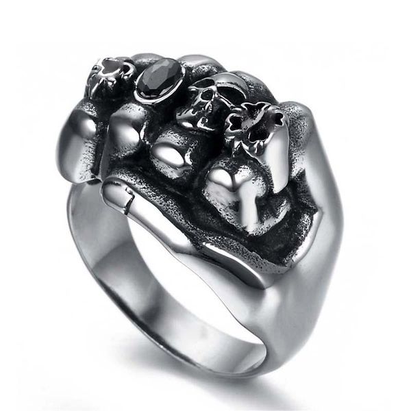 cluster rings adomaner retro stainless steel biker men gothic black rhinestone skull death fist ring drop ship wholesale, Golden;silver
cluster rings adomaner retro stainless steel biker men gothic black rhinestone skull death fist ring drop ship wholesale, Golden;silver