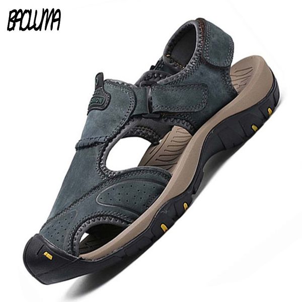 classic summer shoes men's sandals roman soft genuine leather quality man summer casual shoes men beach sandals big shoes t200420, Black
classic summer shoes men's sandals roman soft genuine leather quality man summer casual shoes men beach sandals big shoes t200420, Black
