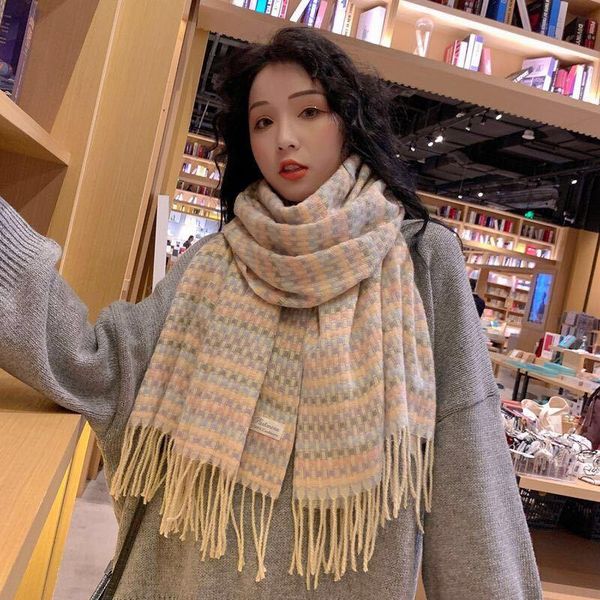 scarf shawl women autumn and winter warmth thick korean version of wild winter striped fashion casual scarf, Blue;gray
scarf shawl women autumn and winter warmth thick korean version of wild winter striped fashion casual scarf, Blue;gray
