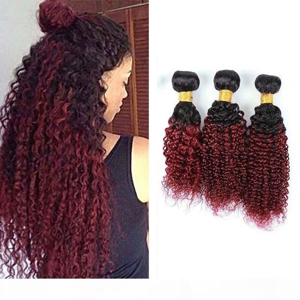 brazilian ombre burgundy human hair 3 bundles colored 1b 99j two tone kinky curly virgin hair weave brazilian human hair extensions, Black
brazilian ombre burgundy human hair 3 bundles colored 1b 99j two tone kinky curly virgin hair weave brazilian human hair extensions, Black
