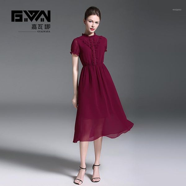 new style,short sleeve,lace ribbon ruffles ornament,stand collar,elastic waist,wine red chiffon dress.office lady party dresses1, Black;gray
new style,short sleeve,lace ribbon ruffles ornament,stand collar,elastic waist,wine red chiffon dress.office lady party dresses1, Black;gray
