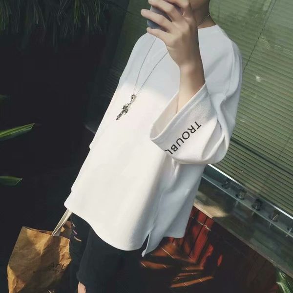korean summer men's short youth letter half coat t-shirt sleeve loose fashion five point sleeve fashion t-shirt xllga, Blue
korean summer men's short youth letter half coat t-shirt sleeve loose fashion five point sleeve fashion t-shirt xllga, Blue