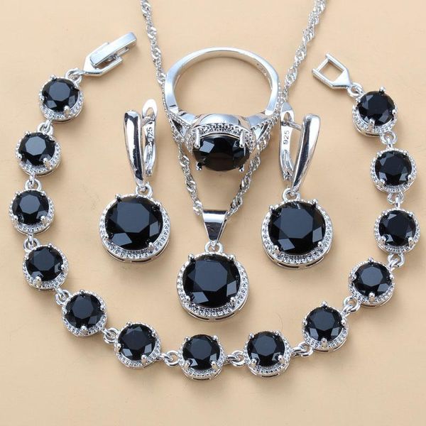 mystic black zircon round costume silver color 4pcs jewelry sets for women fashion dinner party classic jewelry
mystic black zircon round costume silver color 4pcs jewelry sets for women fashion dinner party classic jewelry