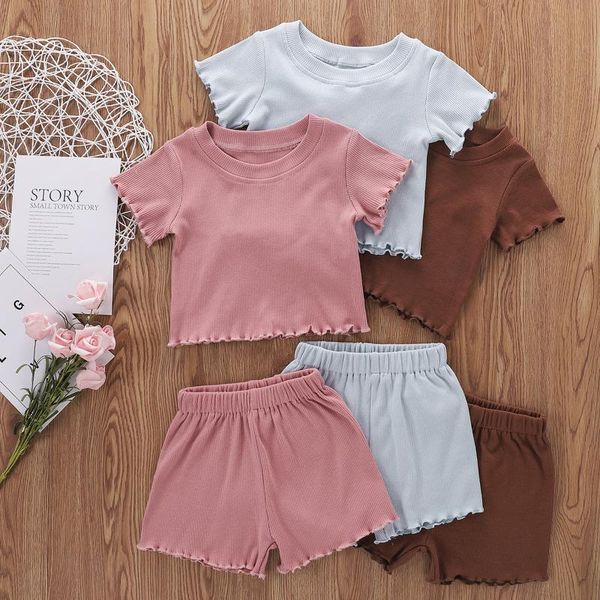 2pcs fashion new toddler summer suit solid color ribbed o-neck short sleeves +elastic waist shorts outfits for girls boys, White
2pcs fashion new toddler summer suit solid color ribbed o-neck short sleeves +elastic waist shorts outfits for girls boys, White