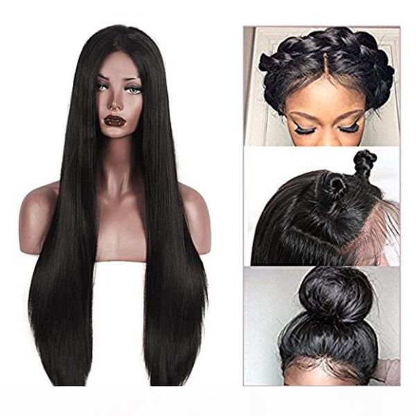 synthetic lace front wigs heavy full density long black straight heat resistant hair pre plucked lacefront wig baby hair bleached knots
synthetic lace front wigs heavy full density long black straight heat resistant hair pre plucked lacefront wig baby hair bleached knots