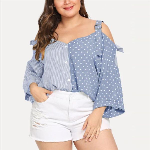 women's blouses & shirts 2021 summer womens plus size cold shoulder patchwork casual brief dot striped fashion printed daily shirt #jun, White
women's blouses & shirts 2021 summer womens plus size cold shoulder patchwork casual brief dot striped fashion printed daily shirt #jun, White