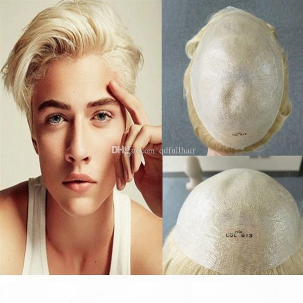 blonde human hair toupee ultra thin skin men toupee super natural v-loop hairpieces 8x10 full pu men wig replacement system men hair, Black
blonde human hair toupee ultra thin skin men toupee super natural v-loop hairpieces 8x10 full pu men wig replacement system men hair, Black