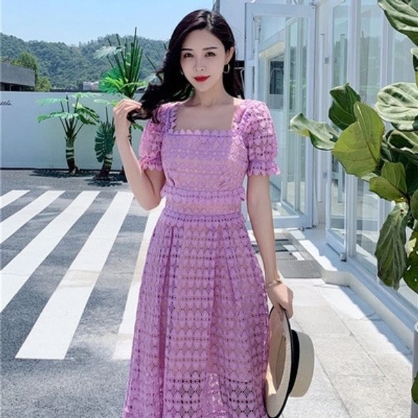 avf4i new purple summer 2020 french pink spring bubble sleeve square neck lace dresslace dress platycodon flower dress qba8w, Black;gray
avf4i new purple summer 2020 french pink spring bubble sleeve square neck lace dresslace dress platycodon flower dress qba8w, Black;gray