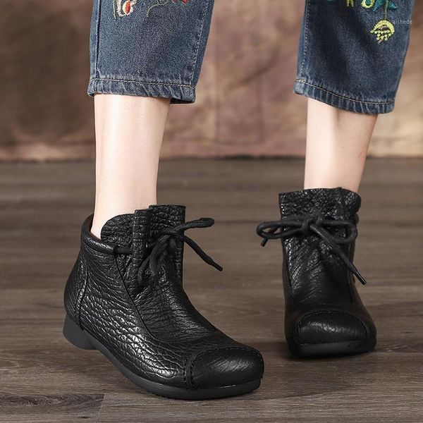 boots lace up booties women shoes 2021 arrival genuine leather vintage handmade comfortable soft mother ankle boots1, Black
boots lace up booties women shoes 2021 arrival genuine leather vintage handmade comfortable soft mother ankle boots1, Black