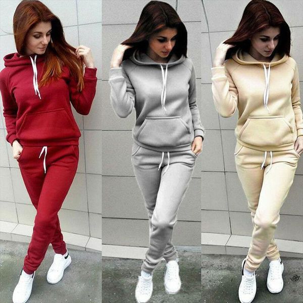 2pcs fashion women hooded hoodies pants solid color female tracksuit sweatshirt sweat suit autumn long sleeve sweatshirts pants, Gray
2pcs fashion women hooded hoodies pants solid color female tracksuit sweatshirt sweat suit autumn long sleeve sweatshirts pants, Gray