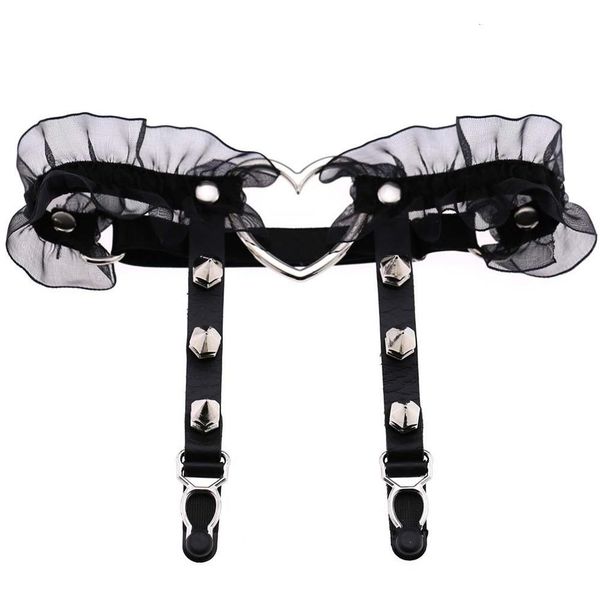 1pc women belts elasticity punk gothic heart-shape spikes lace elastic belt suspender thigh ring garter, Black;white
1pc women belts elasticity punk gothic heart-shape spikes lace elastic belt suspender thigh ring garter, Black;white