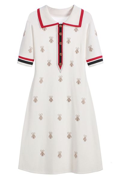 2021 new spring summer knit cartoon embroidered polo dress woman plus size black casual knee-length straight dresses female c14f, Black;gray
2021 new spring summer knit cartoon embroidered polo dress woman plus size black casual knee-length straight dresses female c14f, Black;gray