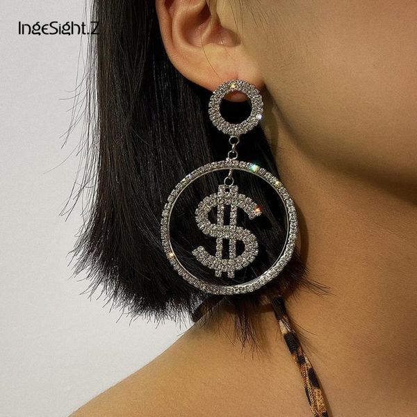 ingesight.z luxury bling crystal dollar earrings statement money sign $ shiny rhinestone dangle drop earrings for women jewelry, Silver
ingesight.z luxury bling crystal dollar earrings statement money sign $ shiny rhinestone dangle drop earrings for women jewelry, Silver