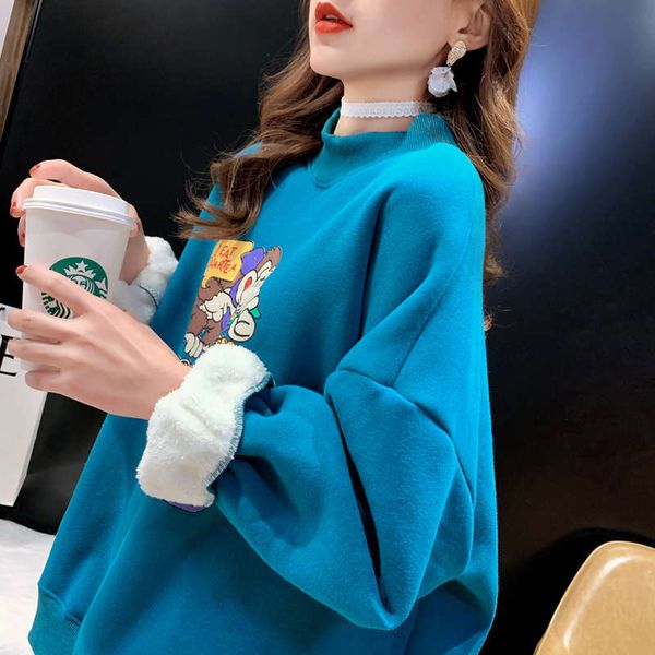 medium long high neck sweater women's plush, lazy loose korean foreign style autumn and winter 2020 new versatile, Black
medium long high neck sweater women's plush, lazy loose korean foreign style autumn and winter 2020 new versatile, Black