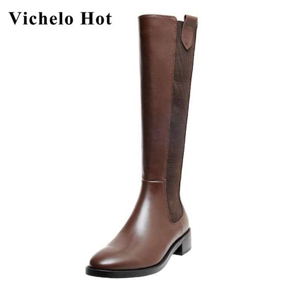 boots vichelo 2021 arrival natural leather round toe med heel winter shoes keep warm slip on convenient knee-high l07, Black
boots vichelo 2021 arrival natural leather round toe med heel winter shoes keep warm slip on convenient knee-high l07, Black