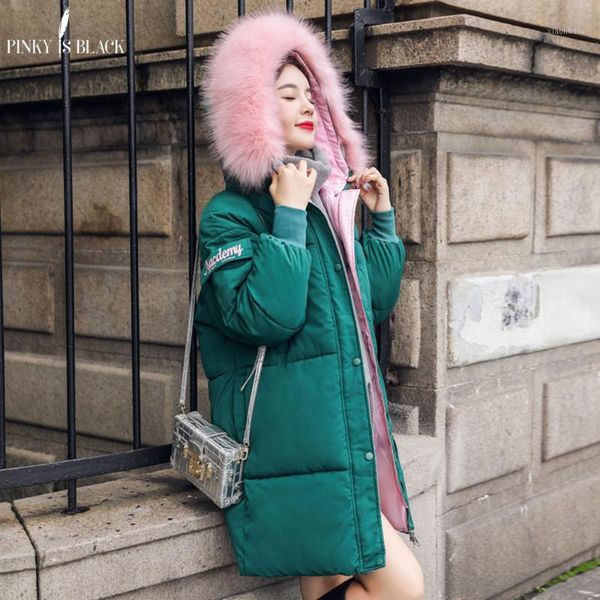 pinkyisblack thicken parkas 2019 new casual long women winter down jacket female warm fur hooded cotton padded winter coat women1, Black
pinkyisblack thicken parkas 2019 new casual long women winter down jacket female warm fur hooded cotton padded winter coat women1, Black