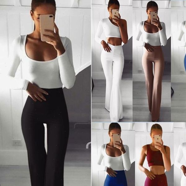 fashion women flare pants solid wide leg stretch straight flared ladies trousers bell bottom long pants, Black;white
fashion women flare pants solid wide leg stretch straight flared ladies trousers bell bottom long pants, Black;white