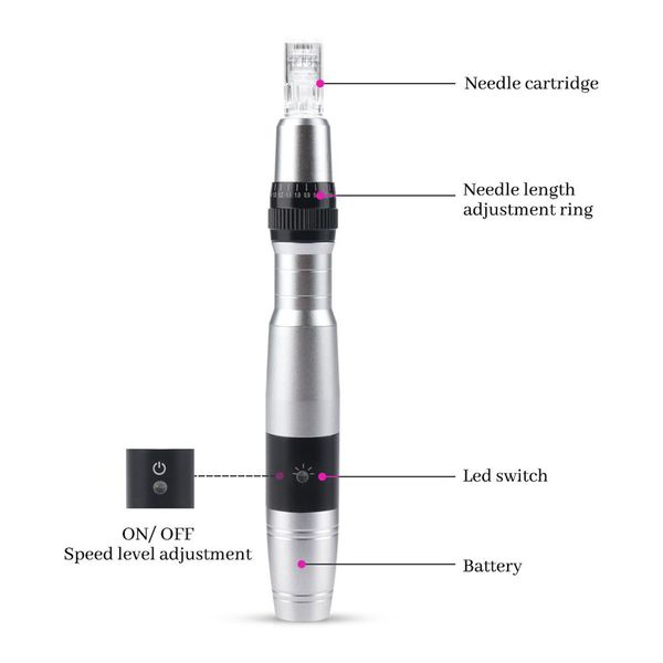 auto micro needling derma pen led pn derma stamp microneedle dermapen dp17 home skin renewal with 6pcs cartridges express air delivery 
auto micro needling derma pen led pn derma stamp microneedle dermapen dp17 home skin renewal with 6pcs cartridges express air delivery