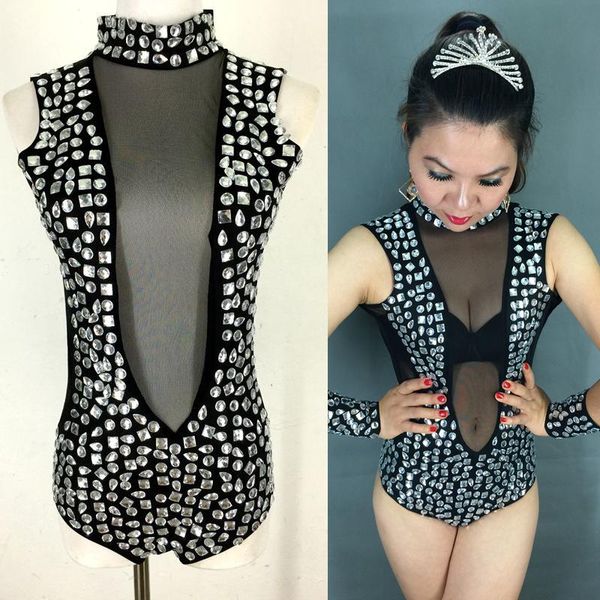 super glittering rhinestone bodysuit stretch mesh jumpsuit women performance outfit nightclub dj singer stage costume 2445, Black;red
super glittering rhinestone bodysuit stretch mesh jumpsuit women performance outfit nightclub dj singer stage costume 2445, Black;red
