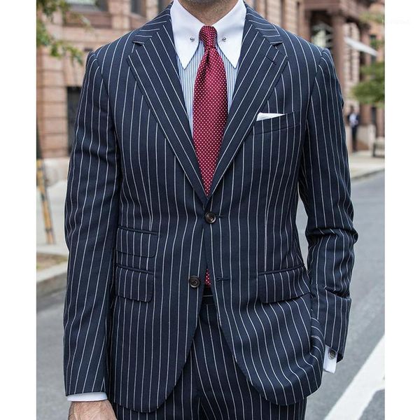 pinstripe slim fit business suits for men 2 piece formal wedding groom tuxedos notched lapel custom man fashion clothes 20201, White;black 
pinstripe slim fit business suits for men 2 piece formal wedding groom tuxedos notched lapel custom man fashion clothes 20201, White;black