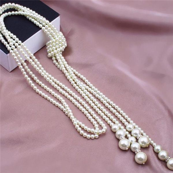 fashion simulated pearl long necklace for women vintage choker statement necklaces pendants wedding party collar, Silver
fashion simulated pearl long necklace for women vintage choker statement necklaces pendants wedding party collar, Silver
