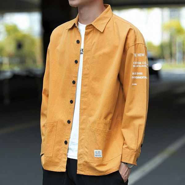 autumn tooling shirt long sleeve men's jacket youth cotton loose fashion shirt factory direct sales, White;black
autumn tooling shirt long sleeve men's jacket youth cotton loose fashion shirt factory direct sales, White;black