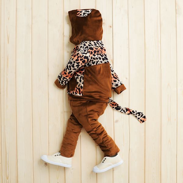 2 pcs toddler casual velvet outfits, baby long sleeve leopard hoodie with front pocket + solid color trousers spring autumnx1019, White
2 pcs toddler casual velvet outfits, baby long sleeve leopard hoodie with front pocket + solid color trousers spring autumnx1019, White