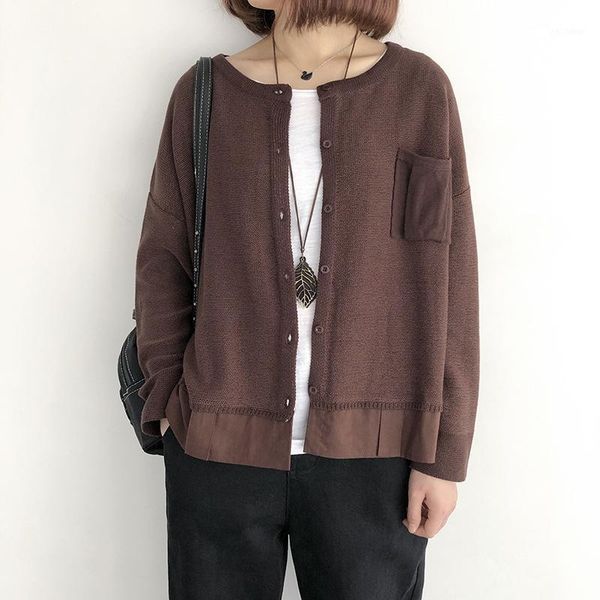 johnature women patchwork korean style sweaters button pockets solid color cardigan 2020 autumn new knitted casual sweaters1, White
johnature women patchwork korean style sweaters button pockets solid color cardigan 2020 autumn new knitted casual sweaters1, White