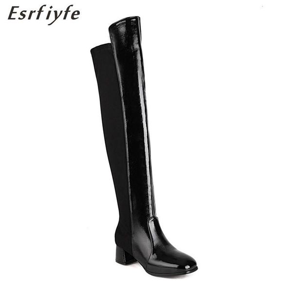 esrfiyfe new fashion winter over the knee boots women patent leather thigh high shoes woman long botas feminina zapatos de mujer, Black
esrfiyfe new fashion winter over the knee boots women patent leather thigh high shoes woman long botas feminina zapatos de mujer, Black