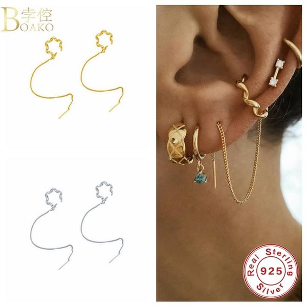boako s925 sterling silver stud earrings for women long tassel studs wedding birthday party gifts fine jewelry pendientes largos, Golden;silver
boako s925 sterling silver stud earrings for women long tassel studs wedding birthday party gifts fine jewelry pendientes largos, Golden;silver