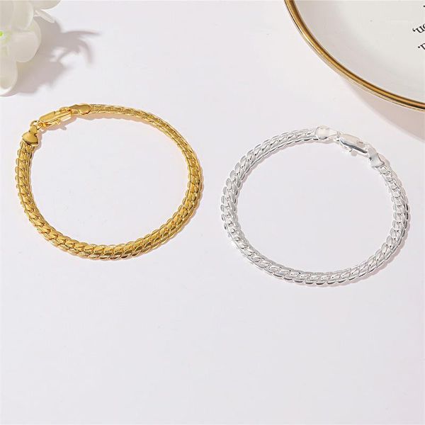 21cm gold silver color snail foxtail link chain bracelet twist chain bracelets for men homme fashion wrist male jewelry gifts1, Black
21cm gold silver color snail foxtail link chain bracelet twist chain bracelets for men homme fashion wrist male jewelry gifts1, Black