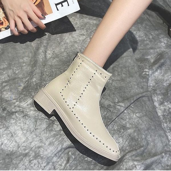 women zipper pu leather ankle boots ladies rivet square heels shoes female fashion comfort autumn boots woman footwear new, Black
women zipper pu leather ankle boots ladies rivet square heels shoes female fashion comfort autumn boots woman footwear new, Black