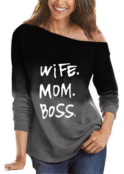tshirt long sleeve slash neck loose tees famale spring womens letter gradient, White
tshirt long sleeve slash neck loose tees famale spring womens letter gradient, White