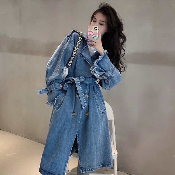 autumn 2020 new korean fashion lapel horn sleeve denim coat medium long windbreaker women's wear
autumn 2020 new korean fashion lapel horn sleeve denim coat medium long windbreaker women's wear