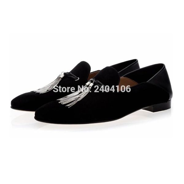 2020 business tassel loafers men shoe casual factory directly sales suede leather men shoes, Black