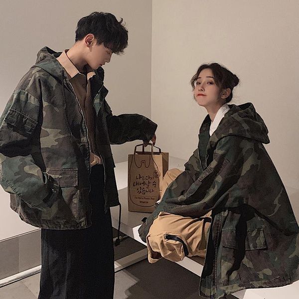 hong kong style spring and autumn tooling men's and women's lovers jacket camouflage tide, Black;brown
hong kong style spring and autumn tooling men's and women's lovers jacket camouflage tide, Black;brown