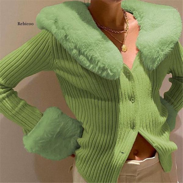 women's knits & tees ribbed knitted ladies cardigans sweaters with fur trim collar long sleeve slim autumn winter jumpers sweater women, White
women's knits & tees ribbed knitted ladies cardigans sweaters with fur trim collar long sleeve slim autumn winter jumpers sweater women, White